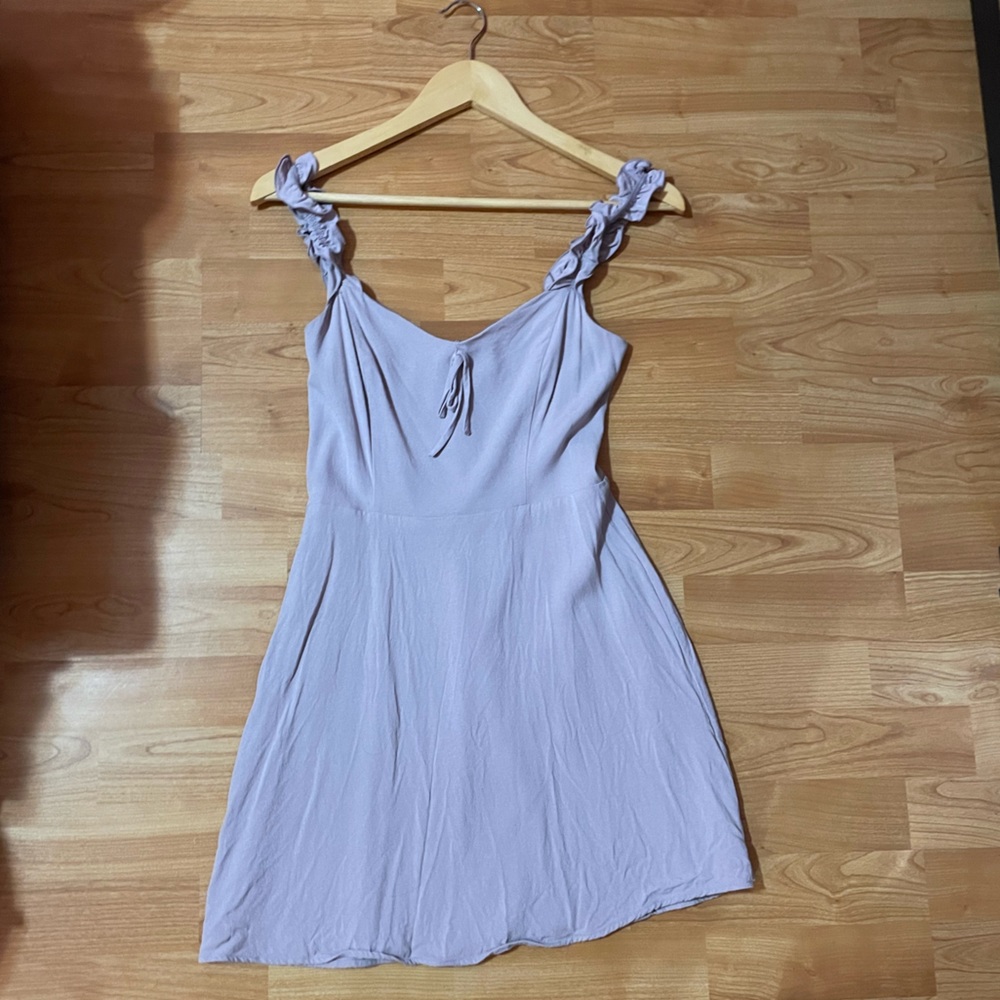 Size 2 Aritzia Sunday Best Flirt Ruffle Lilac Mini Dress